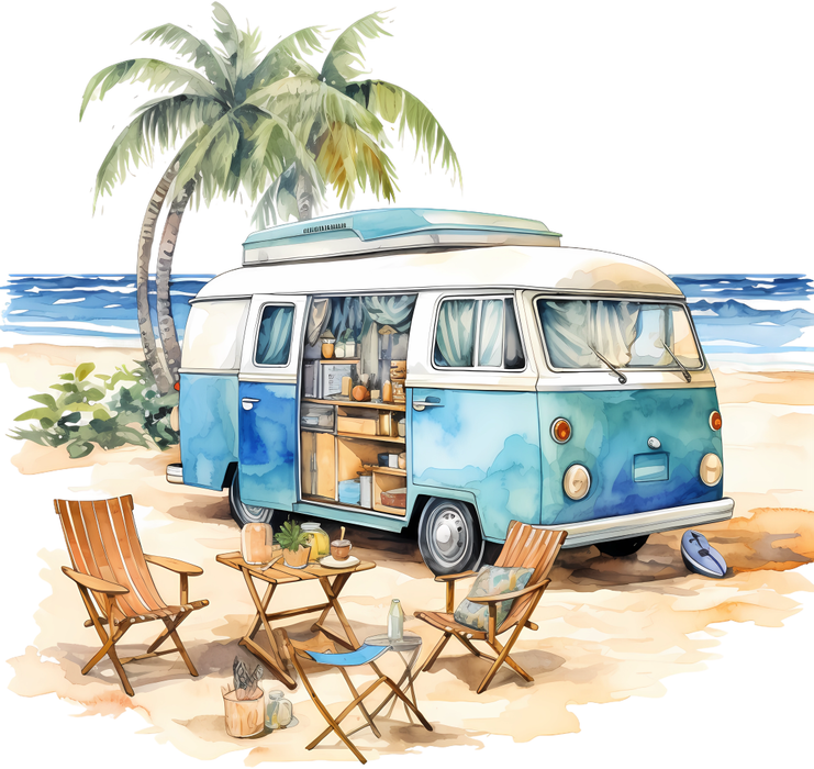 Motivtransfer 5761 Camper am Strand