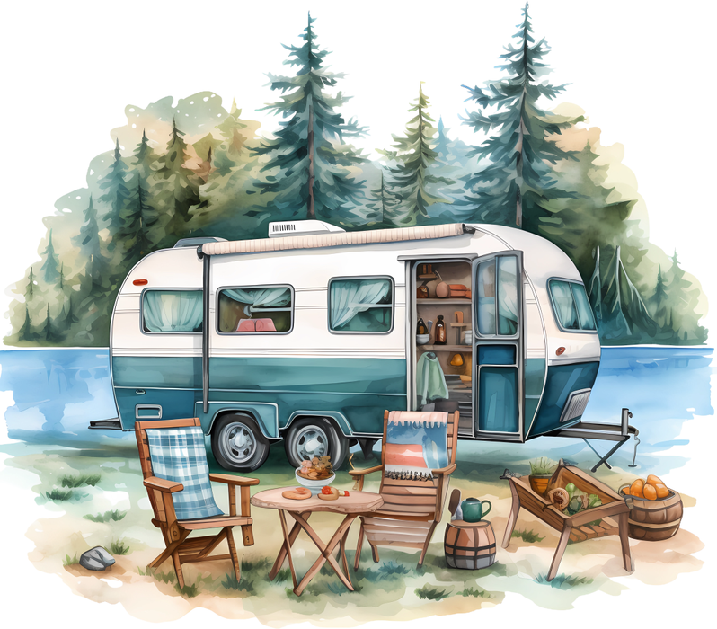 Motivtransfer 5762 Camper am See