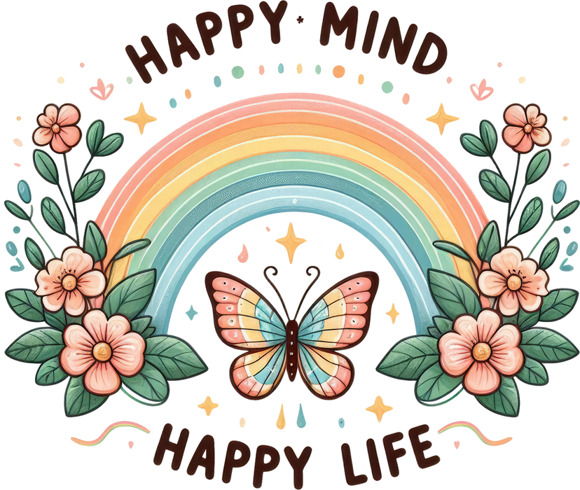 Motivtransfer 5778 Happy Mind Happy Life