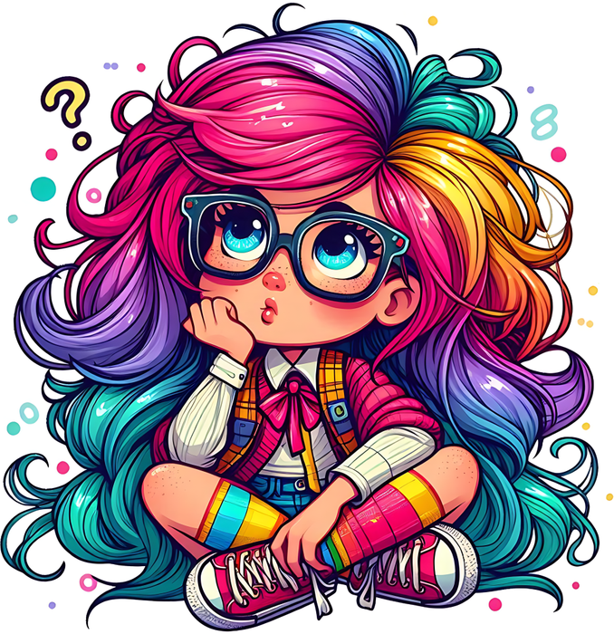 Motivtransfer 5791 Quirliges Mädchen überlegt