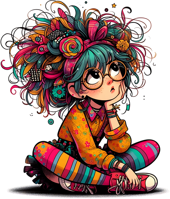 Motivtransfer 5792 Quirliges Mädchen überlegt