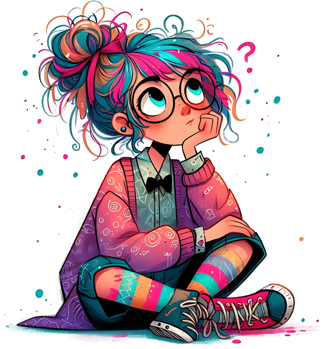 Motivtransfer 5793 Quirliges Mädchen überlegt