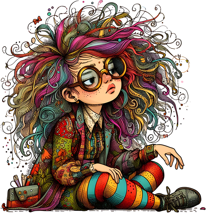 Motivtransfer 5794 Quirliges Mädchen ist müde