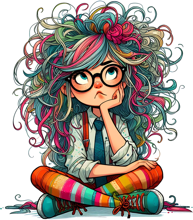 Motivtransfer 5795 Quirliges Mädchen denkt nach