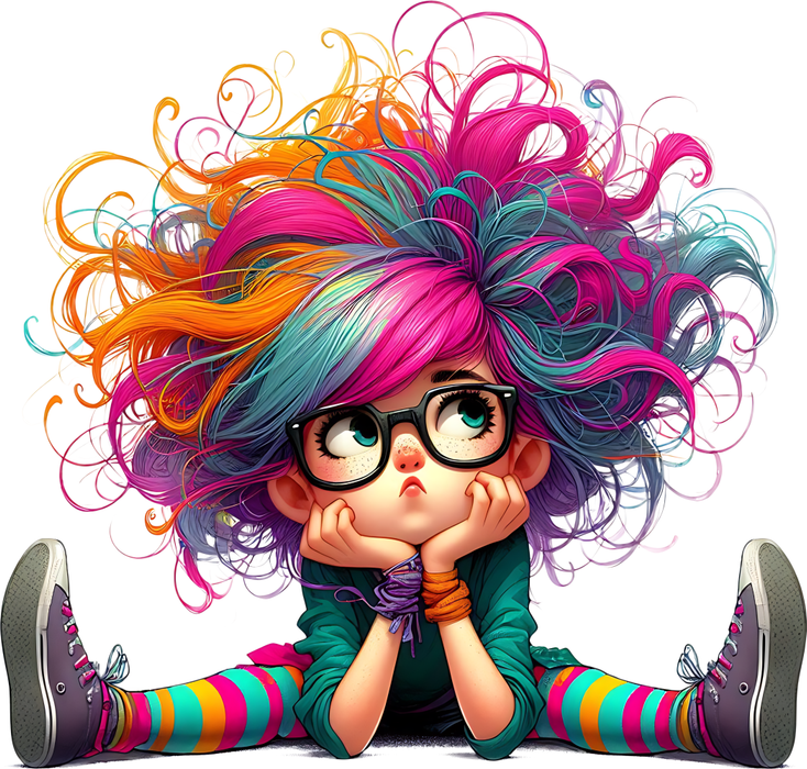 Motivtransfer 5814 Quirliges Mädchen gemütlich