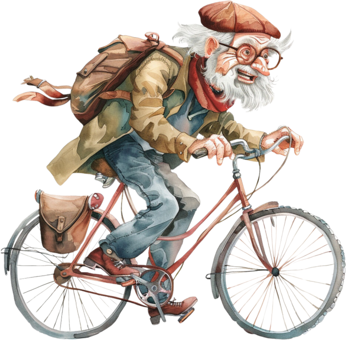 Motivtransfer 5828 Senior auf dem Fahrrad