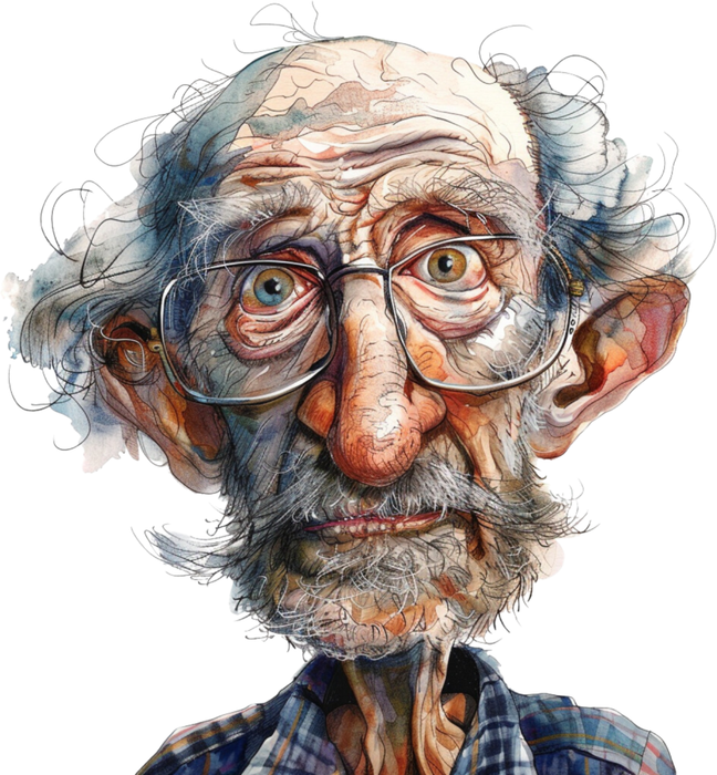 Motivtransfer 5836 Senior mit Bart