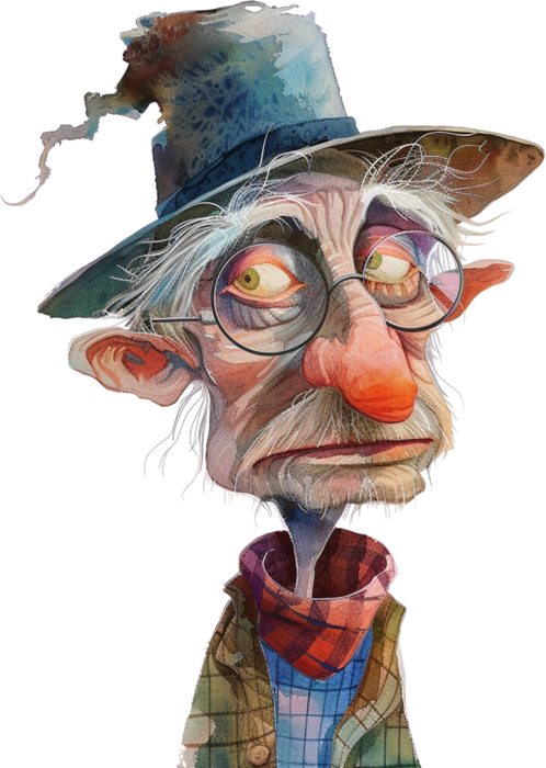 Motivtransfer 5843 Senior mit Hut