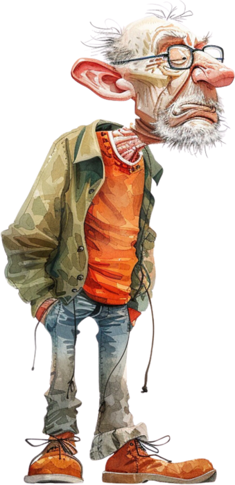 Motivtransfer 5844 Senior mit Jeans