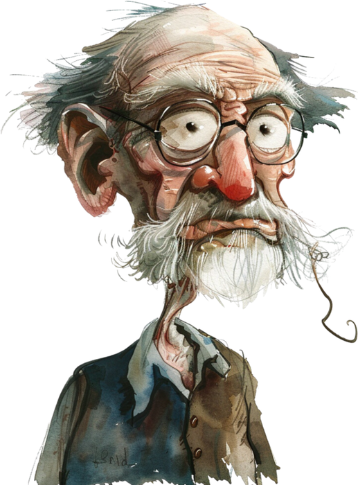 Motivtransfer 5848 Senior mit Brille