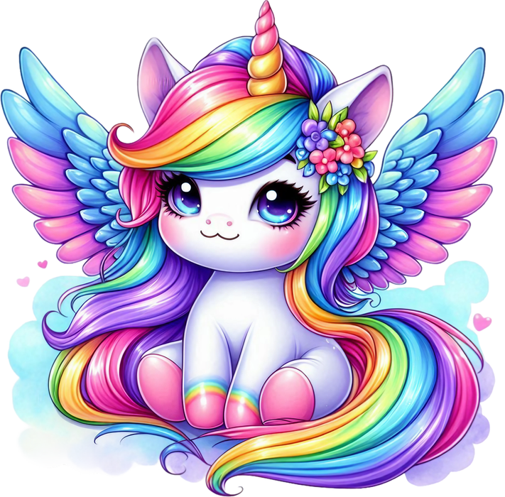Motivtransfer 5859 Einhorn mit Flügeln