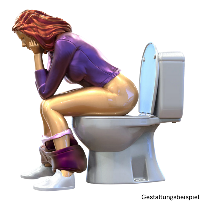 Frau auf der Toilette - (3DP-59)