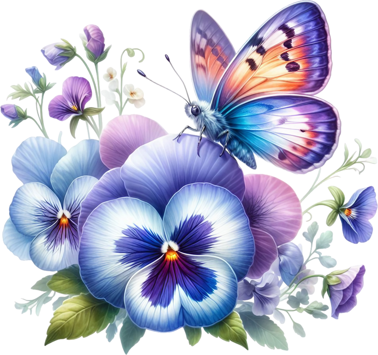 Motivtransfer 5934 Schmetterling mit Blüte