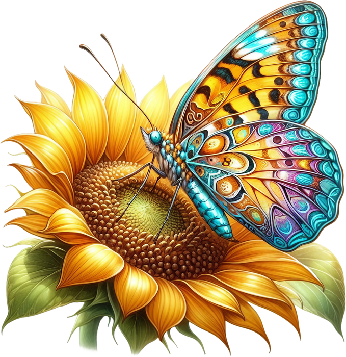 Motivtransfer 5936 Schmettelring mit Sonnenblume