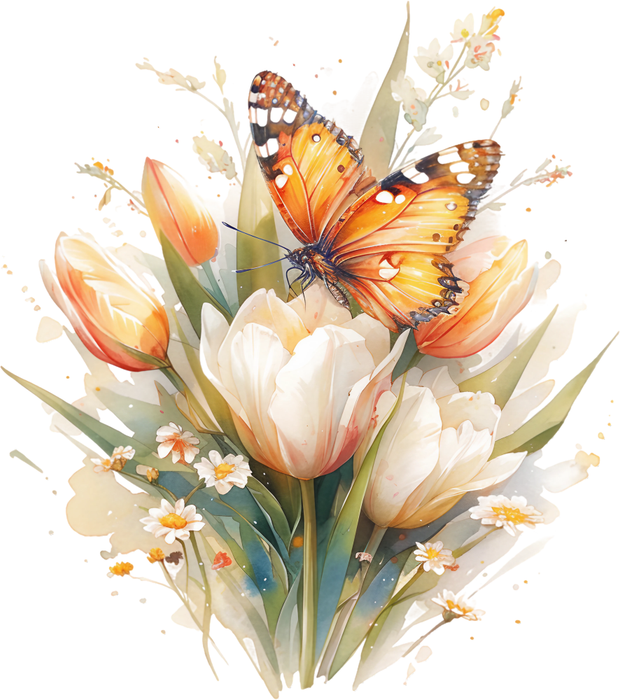 Motivtransfer 5978 Schmetterling im Blumenstrauß