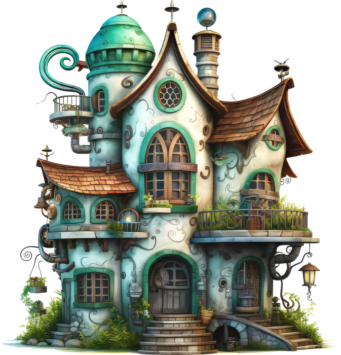 Motivtransfer 5981 Steampunk Haus