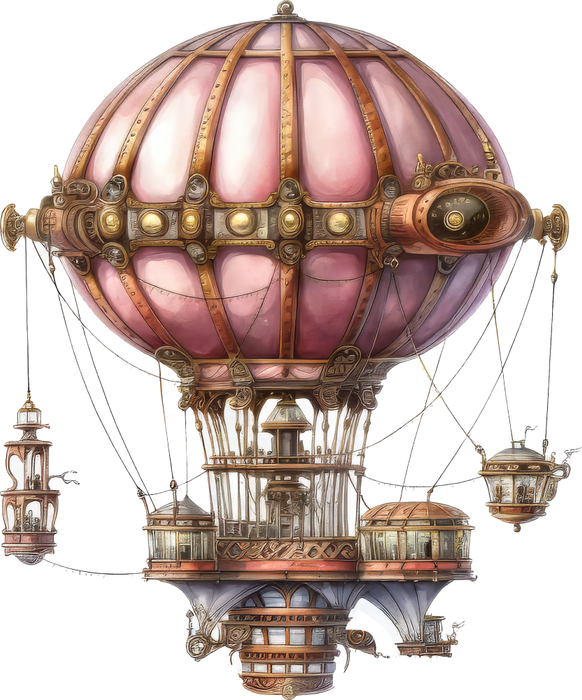 Motivtransfer 5987 Steampunk Ballon