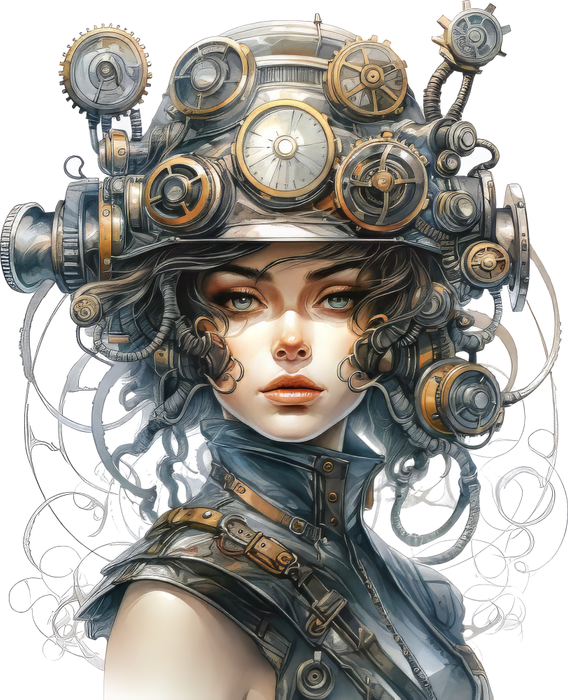 Motivtransfer 5992 Steampunk Hut