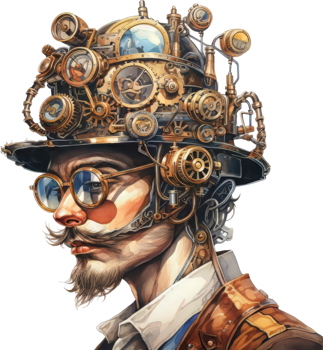 Motivtransfer 5993 Steampunk Hut