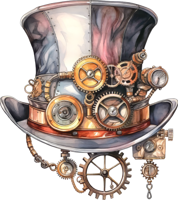 Motivtransfer 5994 Steampunk Hut