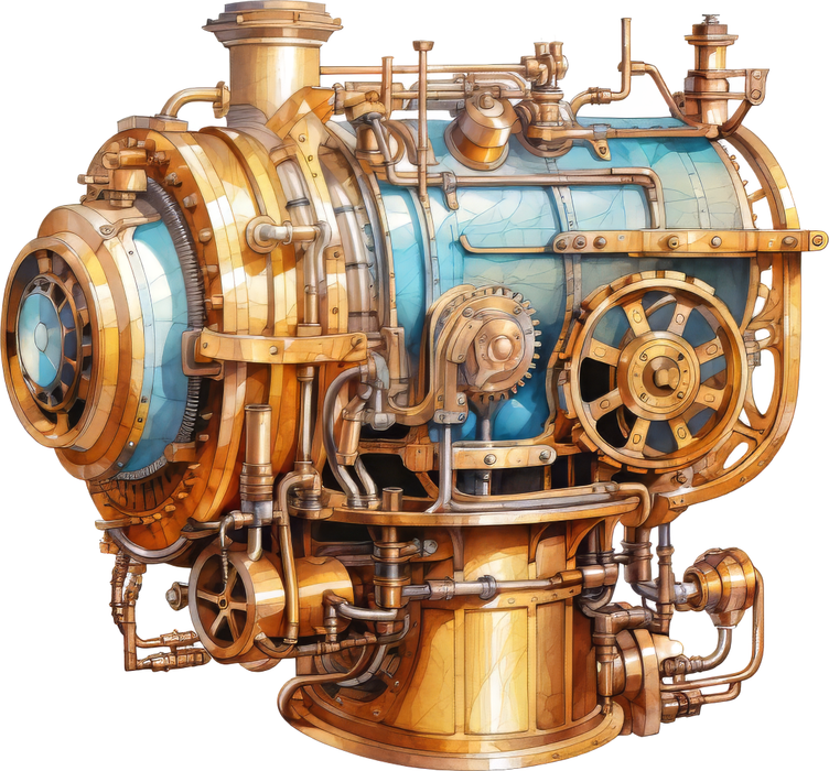 Motivtransfer 5998 Steampunk Dampfmaschine