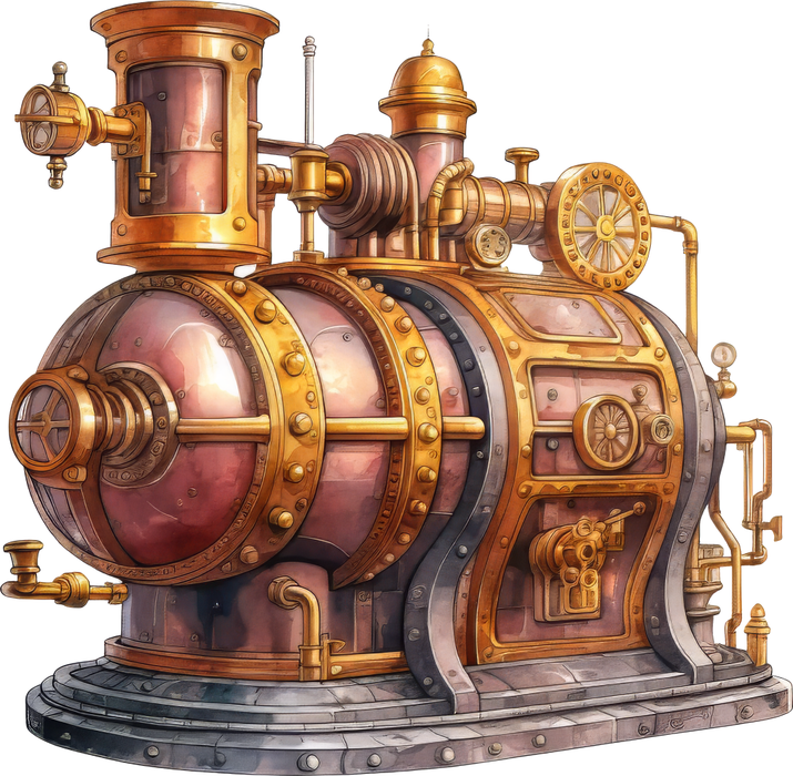 Motivtransfer 5999 Steampunk Dampfmaschine