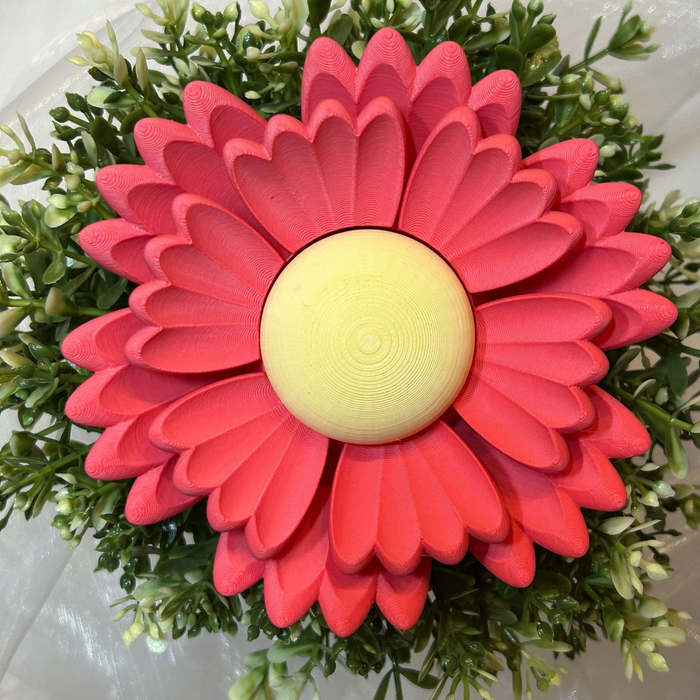 Blume Gebbi pink - 3D gedruckt ideal für Garten Deko Balkon, LED Einsatz