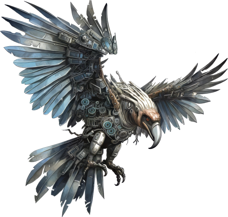 Motivtransfer 6000 Steampunk Vogel