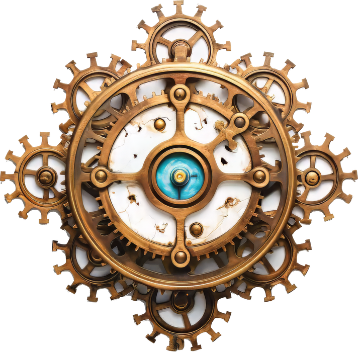 Motivtransfer 6001 Steampunk Getriebe