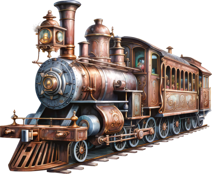 Motivtransfer 6002 Steampunk Lokomotive