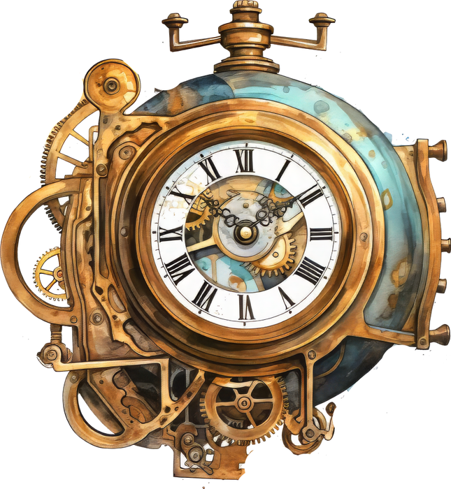 Motivtransfer 6005 Steampunk Uhr