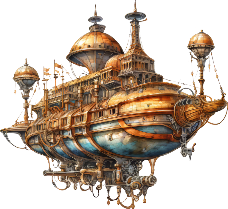 Motivtransfer 6006 Steampunk Luftschiff