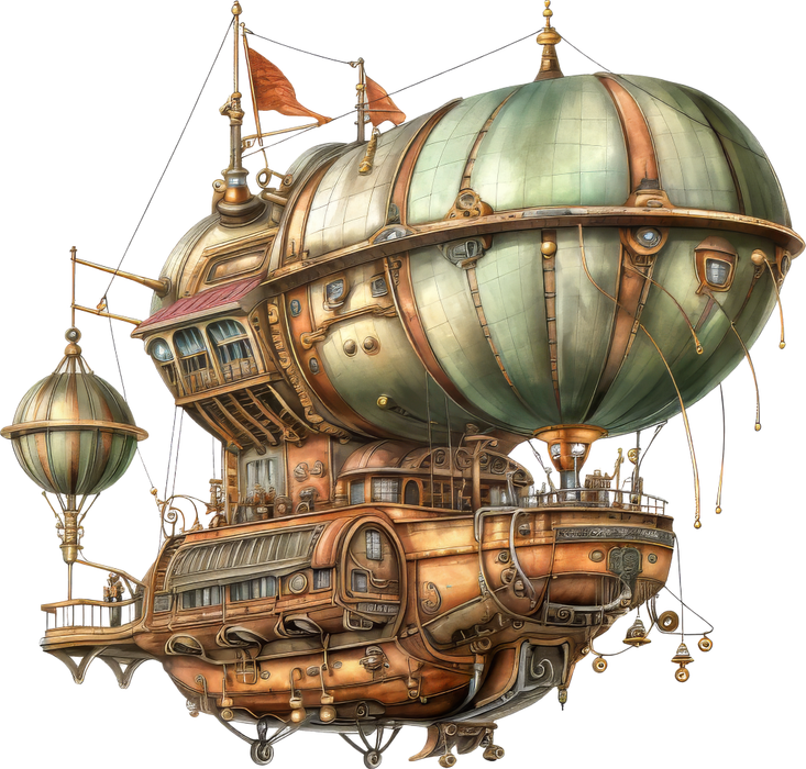 Motivtransfer 6007 Steampunk Luftschiff