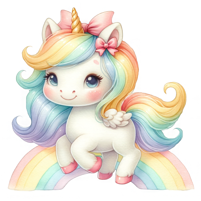 Motivtransfer 6041 Einhorn mit Regenbogen