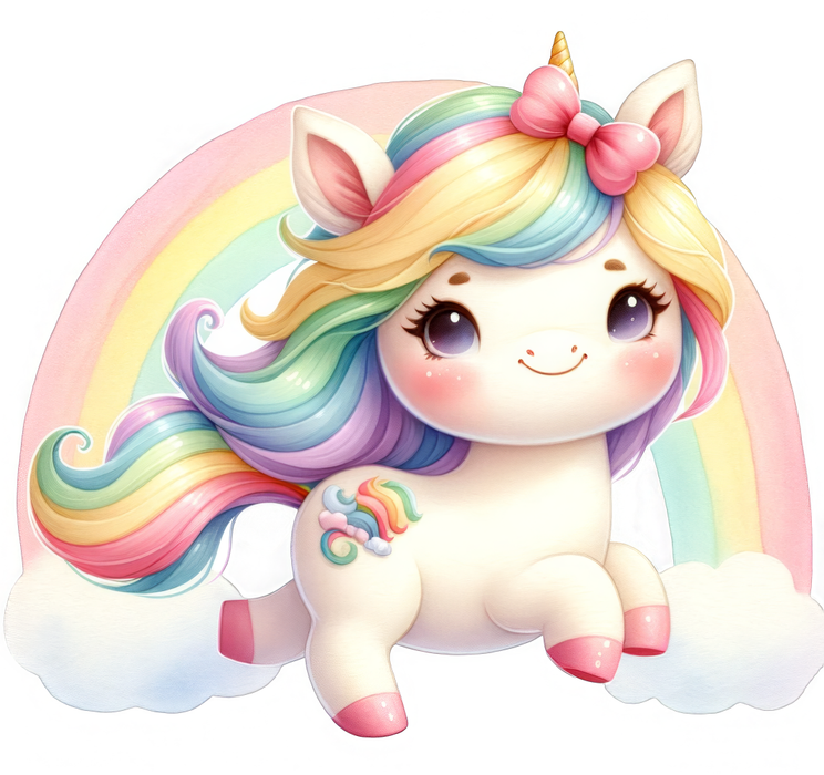 Motivtransfer 6057 Einhorn mit Regenbogen