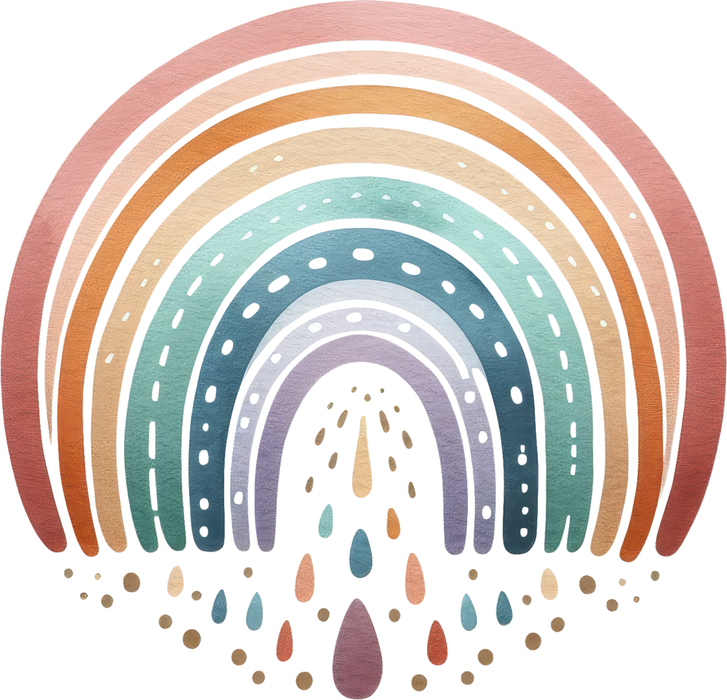 Motivtransfer 6059 Boho Regenbogen