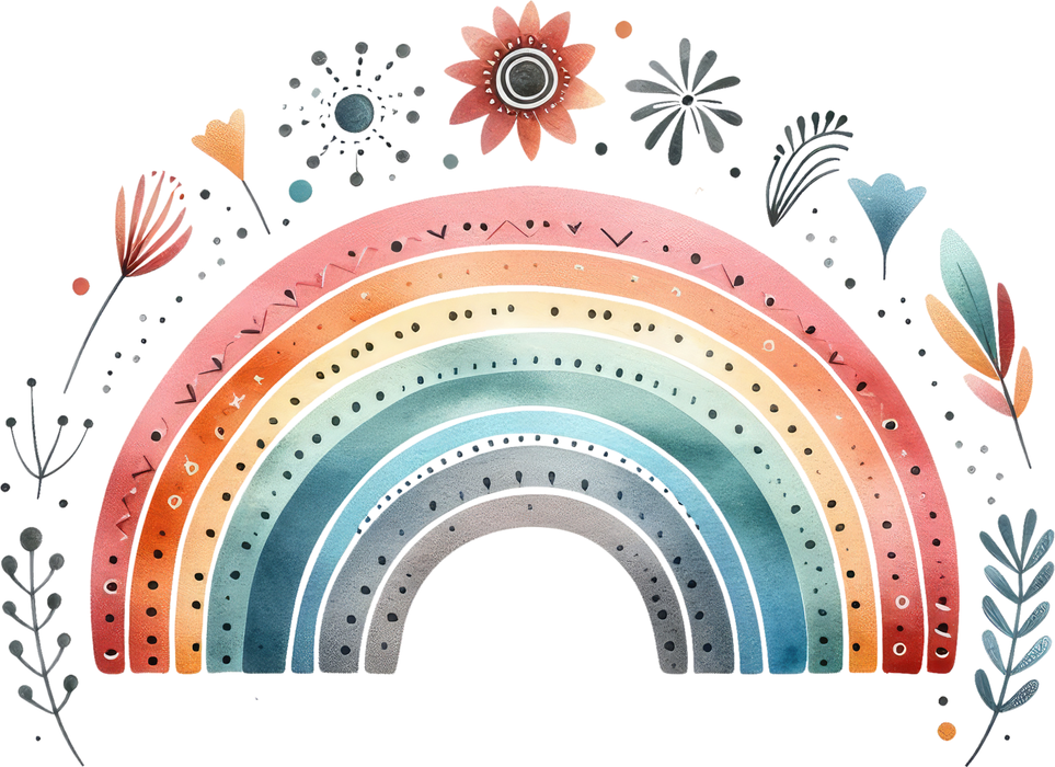 Motivtransfer 6060 Boho Regenbogen