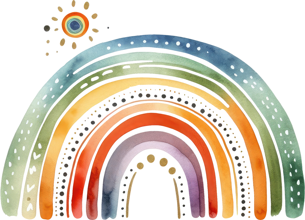 Motivtransfer 6061 Boho Regenbogen