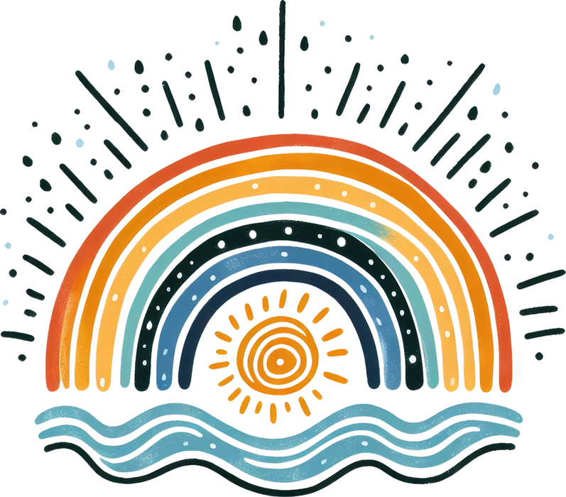 Motivtransfer 6062 Boho Regenbogen