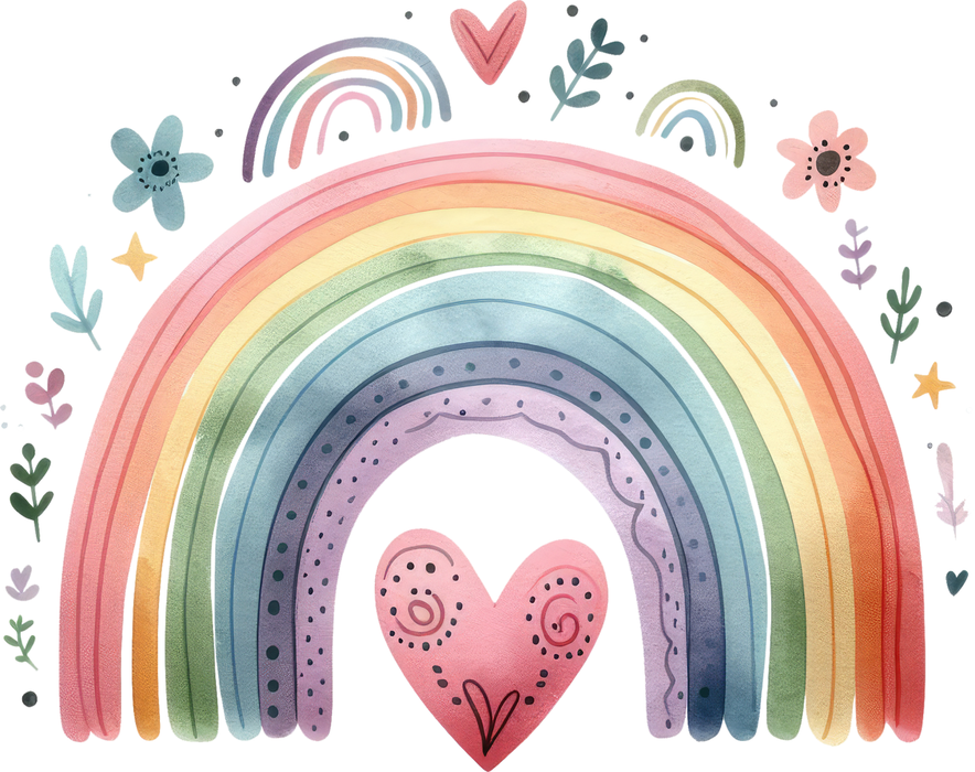 Motivtransfer 6065 Boho Regenbogen