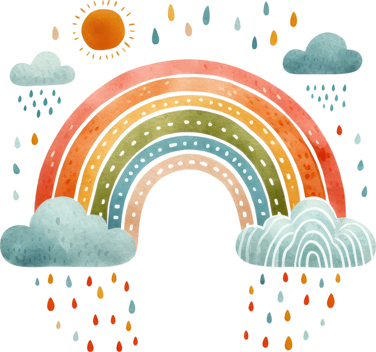 Motivtransfer 6069 Boho Regenbogen