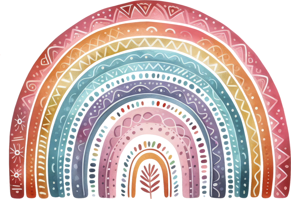 Motivtransfer 6073 Boho Regenbogen