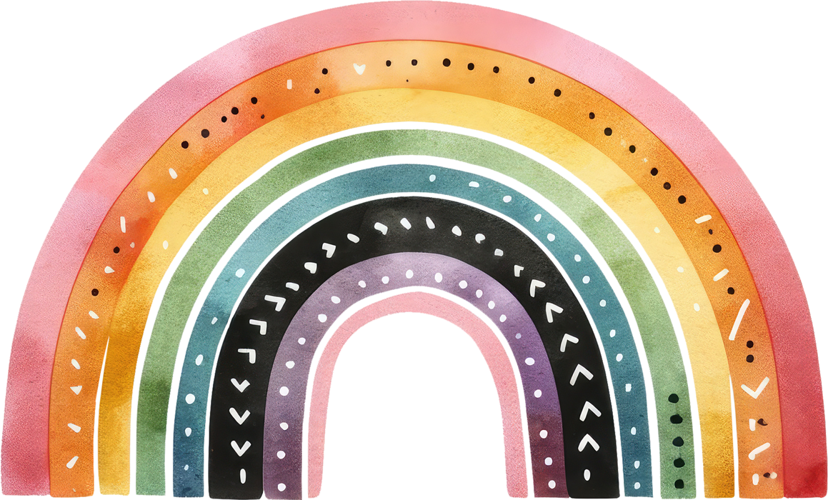 Motivtransfer 6074 Boho Regenbogen
