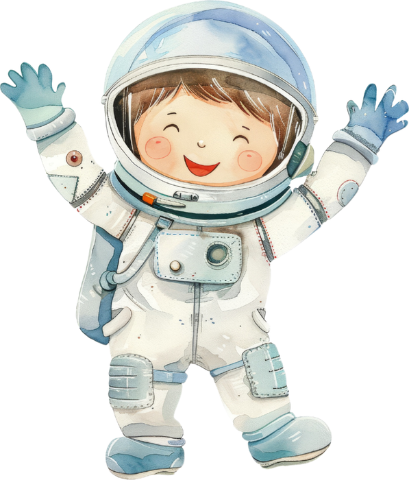 Motivtransfer 6088 Kleiner Astronaut freut sich