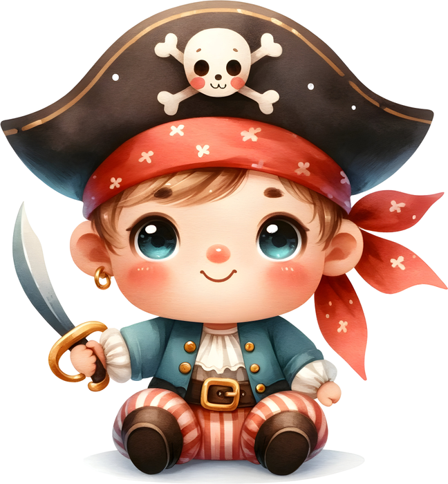 Motivtransfer 6115 Kleiner Pirat mit Schwert