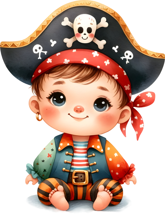 Motivtransfer 6116 Kleiner Pirat sitzt