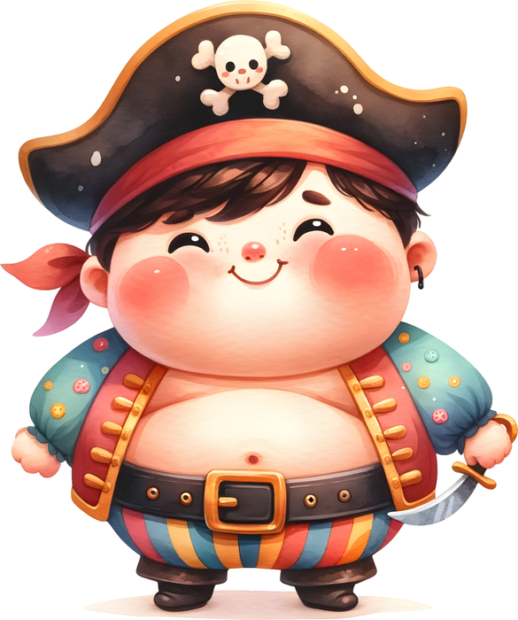 Motivtransfer 6120 Kleiner dicklicher Pirat