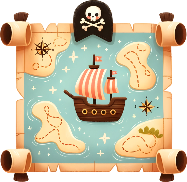 Motivtransfer 6125 Schatzkarte der Piraten