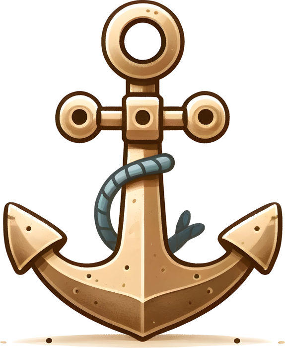 Motivtransfer 6128 Schiffsanker braun