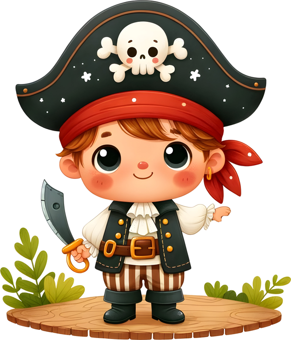 Motivtransfer 6148 Kleiner Pirat auf der Insel